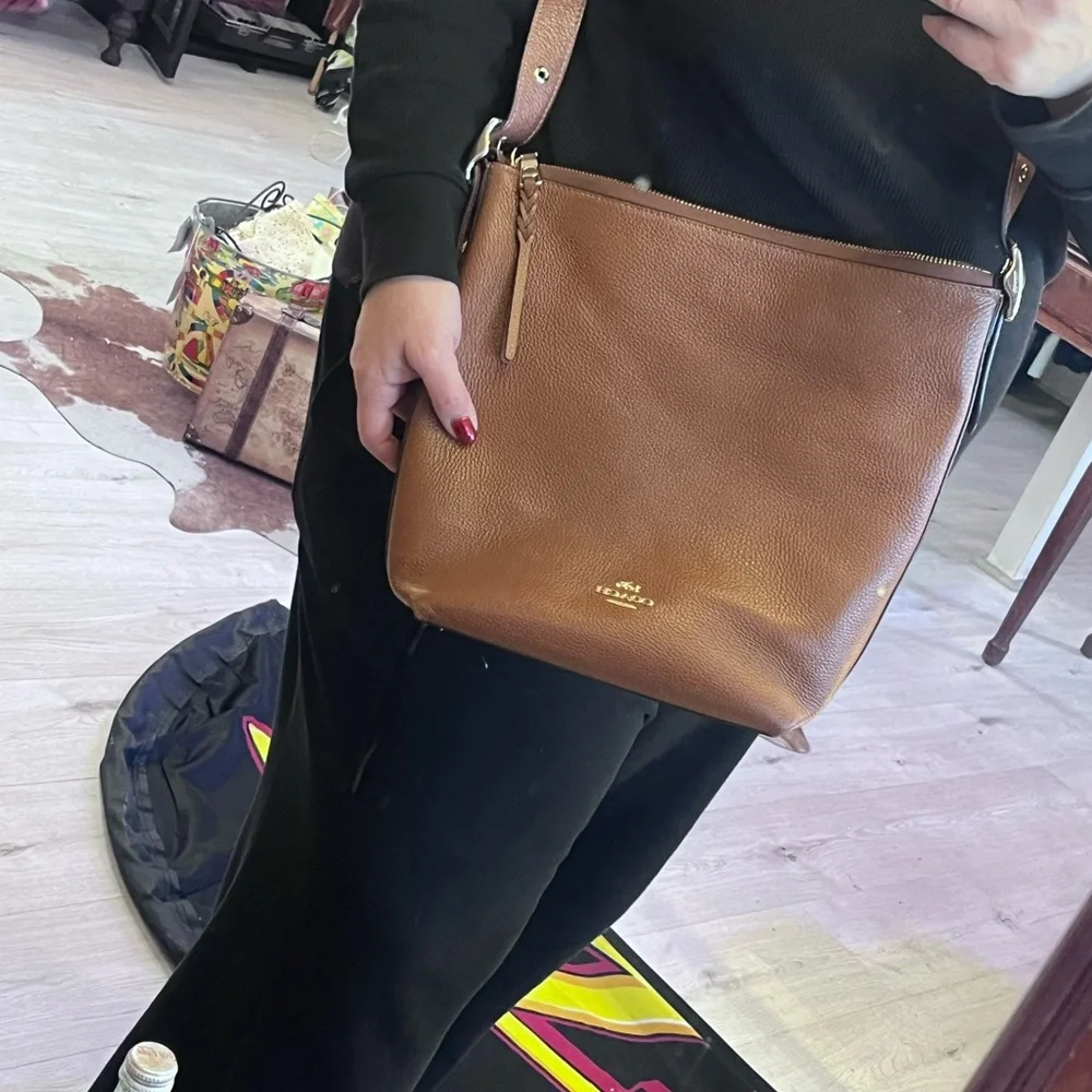 Coach Brown Leather Shoulder Bag - Picture 10 of 10